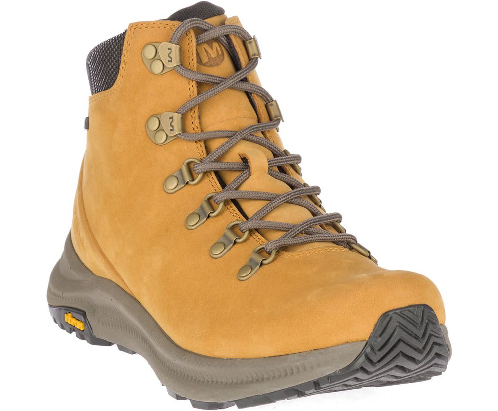 Kozaki Merrell Męskie Brązowe - Ontario Mid Waterproof - 802694-UTP